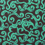 Tecido de Veludo Estampado Espiral Turquesa - Ribes y Casals