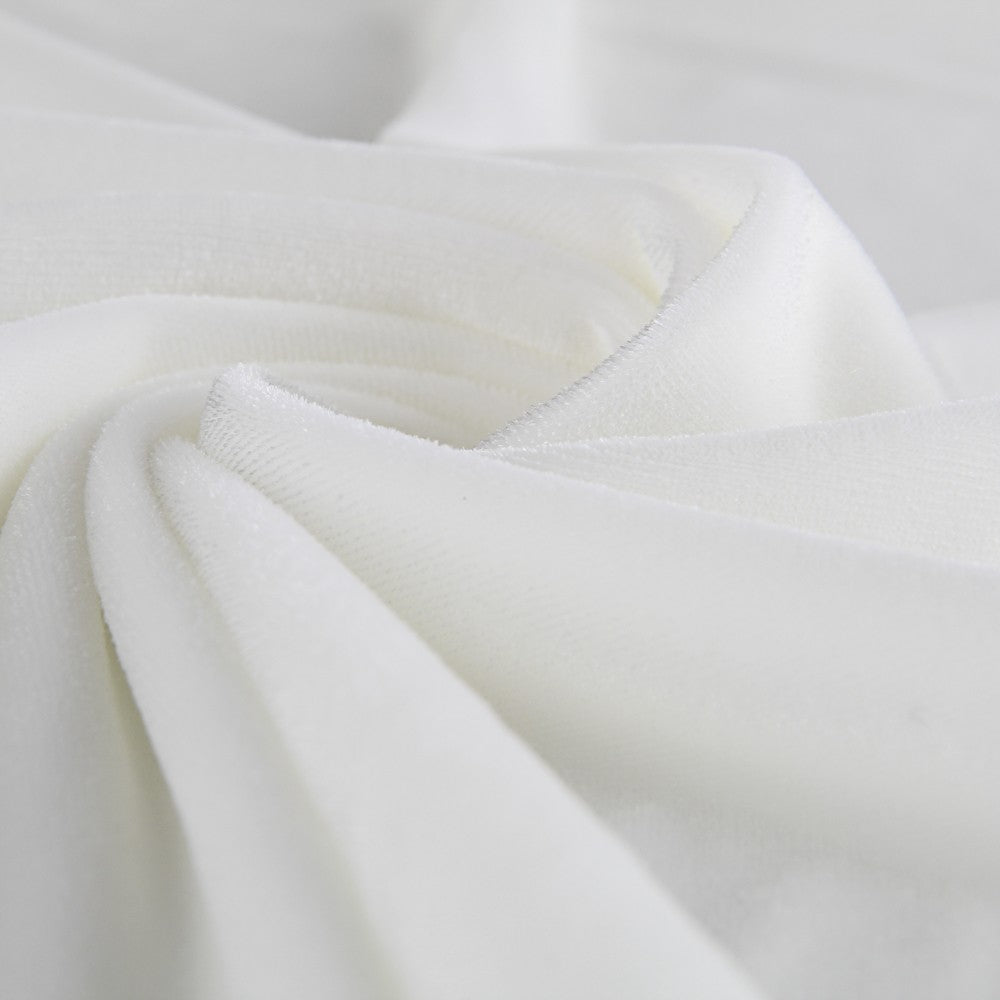 Retal Terciopelo Lycra Blanco 90x150cm - Ribes y Casals