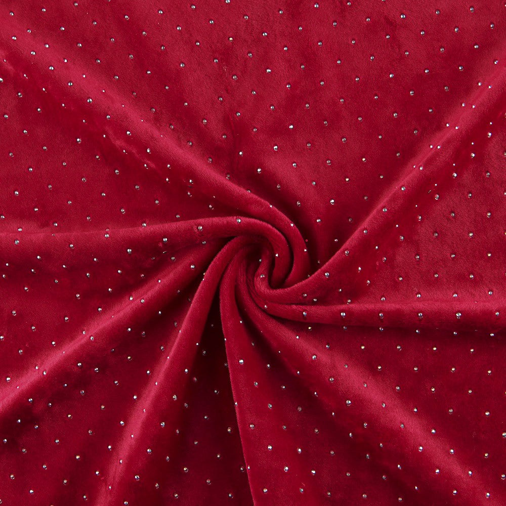 Veludo Elástico Glitter Encarnado - Ribes y Casals