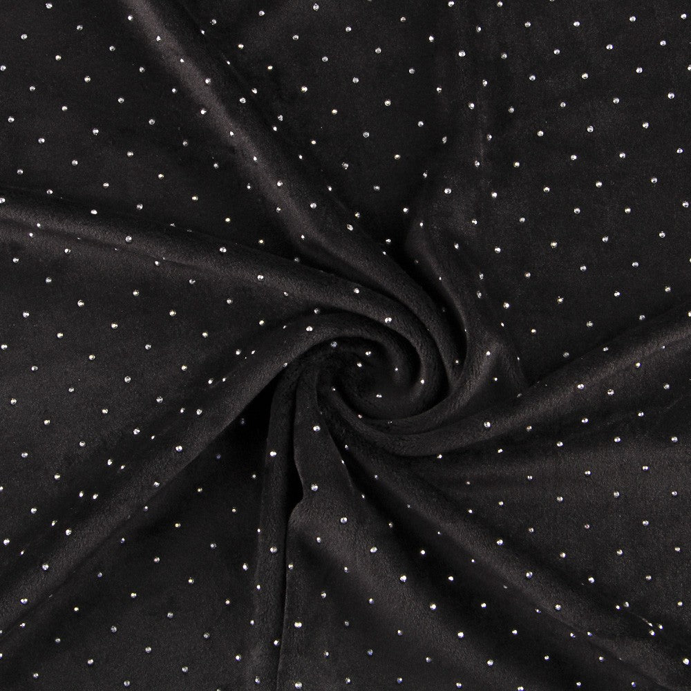 Veludo Elástico Glitter Preto - Ribes y Casals