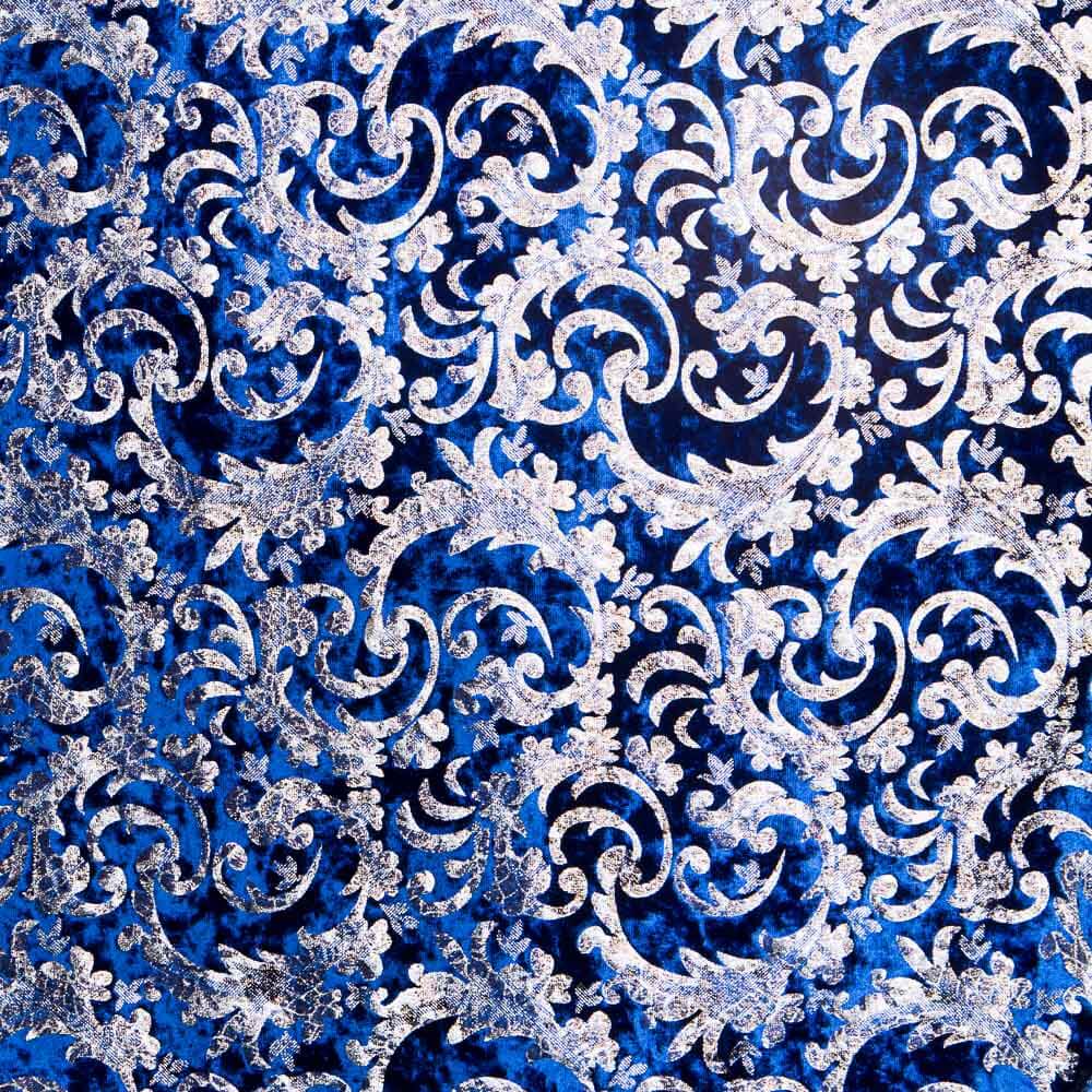 Veludo Spandex Brocado Azul - Ribes y Casals