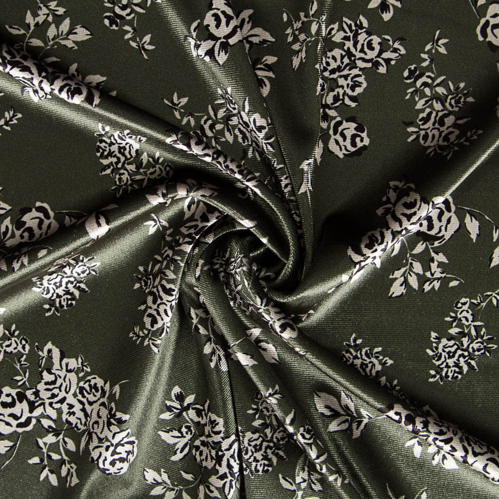 Terciopelo Lycra Bouquet Kaki - Ribes y Casals