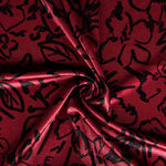 Terciopelo Lycra Flor Bicolor Grana - Ribes y Casals