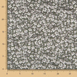 Terciopelo Lycra Floral Kaki - Ribes y Casals