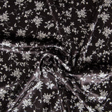 Terciopelo Lycra Floral Negro - Ribes y Casals