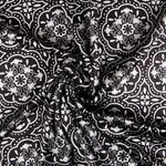 Terciopelo Lycra Geo Negro - Ribes y Casals