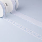 Tira de batista branco e azul 2,5cm - Ribes y Casals