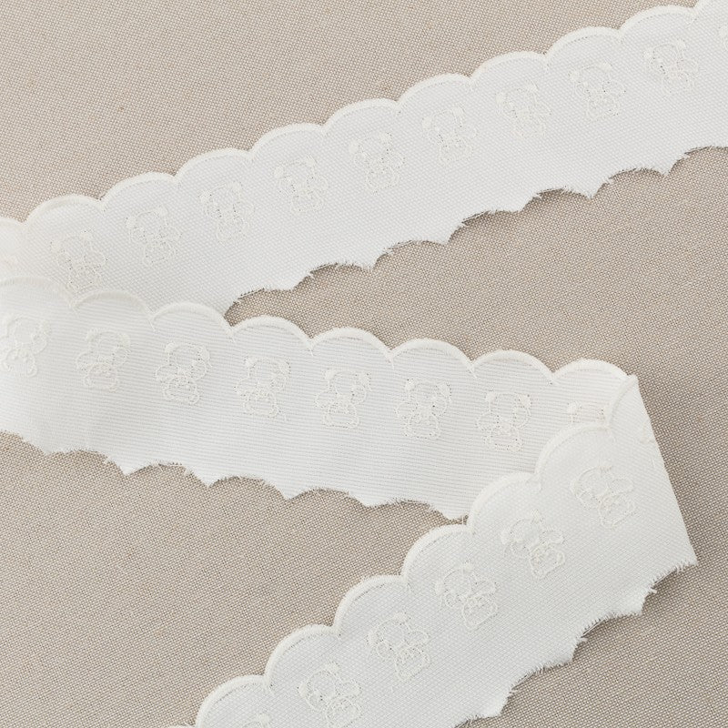 Tira de piquê bege 6,5cm - Ribes y Casals