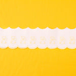 Tira de piquê branco amarelo 6,5cm - Ribes y Casals