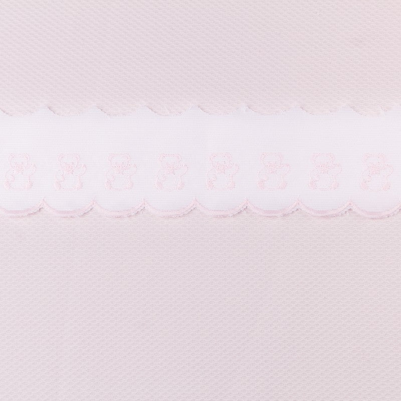 Tira de piquê branco rosa 6,5cm - Ribes y Casals