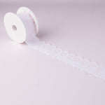 Tira de piquê branco rosa 6,5cm - Ribes y Casals