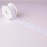 Tira de piquê branco rosa 6,5cm - Ribes y Casals