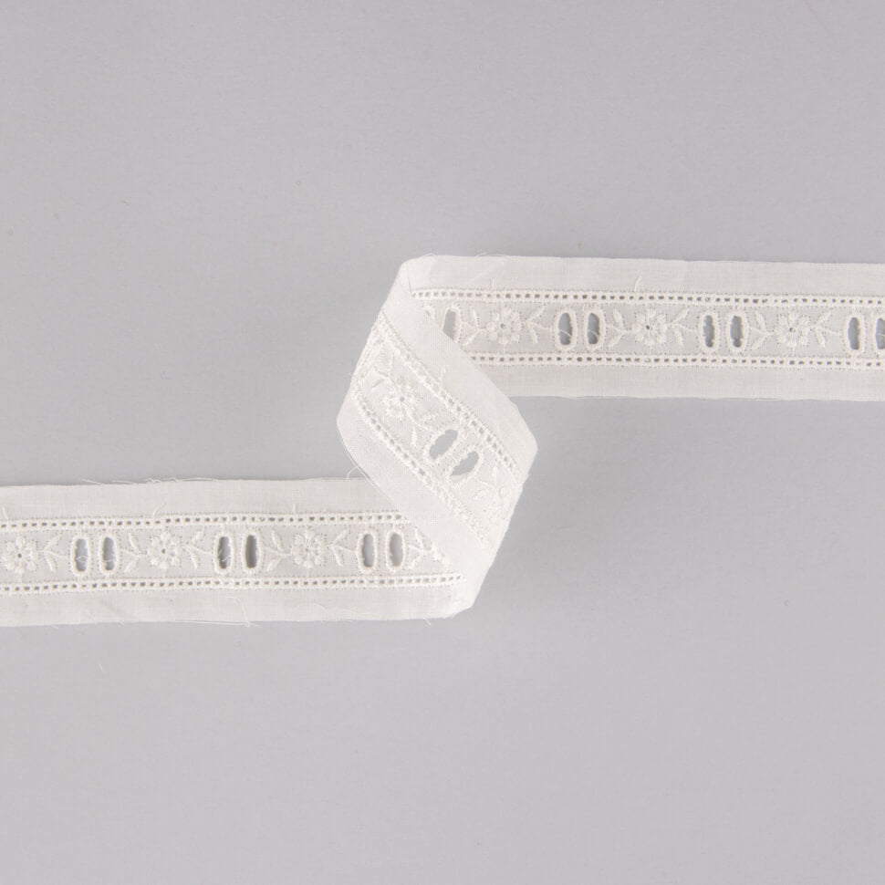 Tira de batista bege 2,5cm - Ribes y Casals