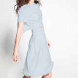 Tecido Cetim de Poliéster Azul Claro - Ribes y Casals