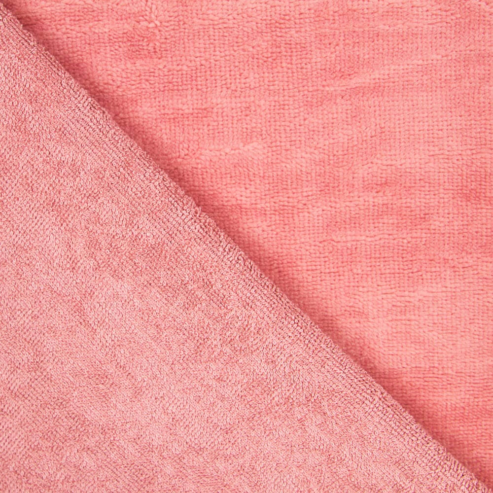 Tecido Turco Fofo Bambu Liso Rosa Maquilhagem - Ribes y Casals