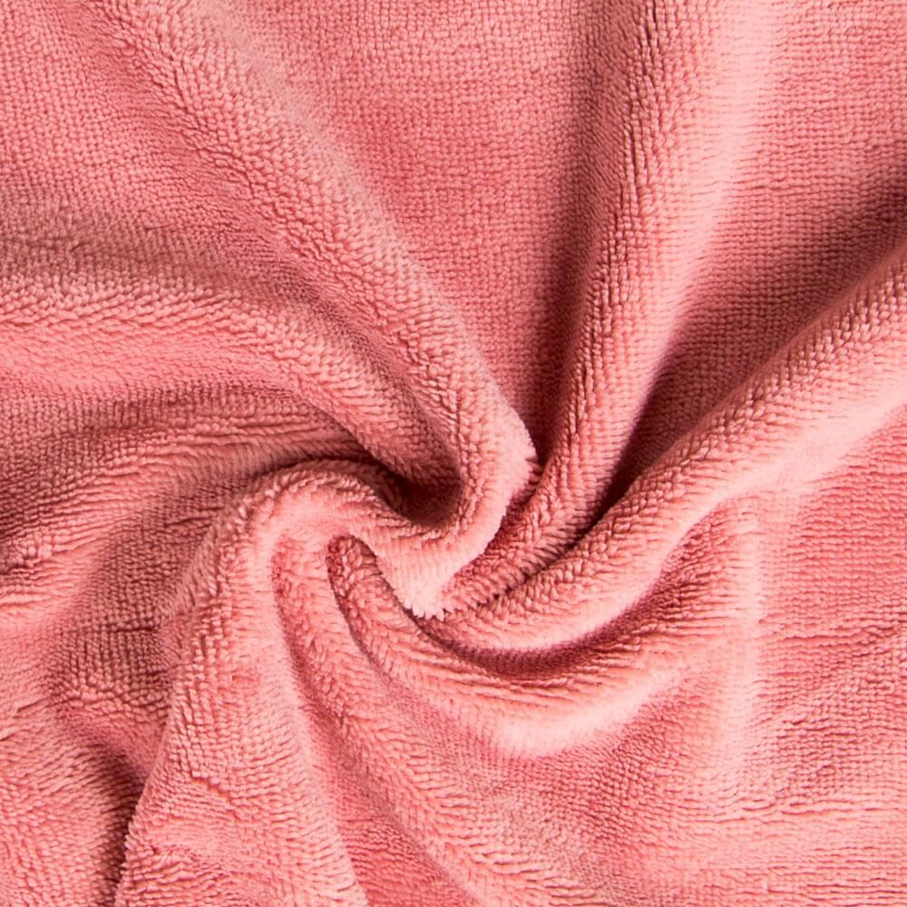 Tecido Turco Fofo Bambu Liso Rosa Maquilhagem - Ribes y Casals