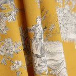 Lona Toile De Jouy Fundo Amarelo - Ribes y Casals