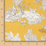 Lona Toile De Jouy Fundo Amarelo - Ribes y Casals