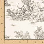 Lona Toile De Jouy Fundo Branco - Ribes y Casals