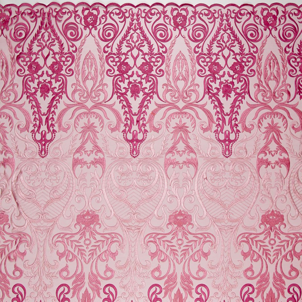 Tule Bordado Degradê Fucsia - Ribes y Casals