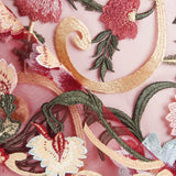 Tule Bordado Manila Vermelho Preto - Ribes y Casals