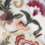 Tule Bordado Manila Vermelho Preto - Ribes y Casals