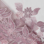Tule Bordado Flores Malva - Ribes y Casals