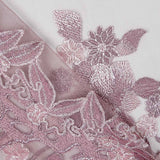 Tule Bordado Flores Malva - Ribes y Casals