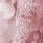 Tule Bordado Flores Malva - Ribes y Casals