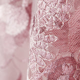 Tule Bordado Flores Malva - Ribes y Casals