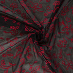 Tule Elástico Floral Encarnado - Ribes y Casals