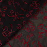 Tule Elástico Floral Encarnado - Ribes y Casals