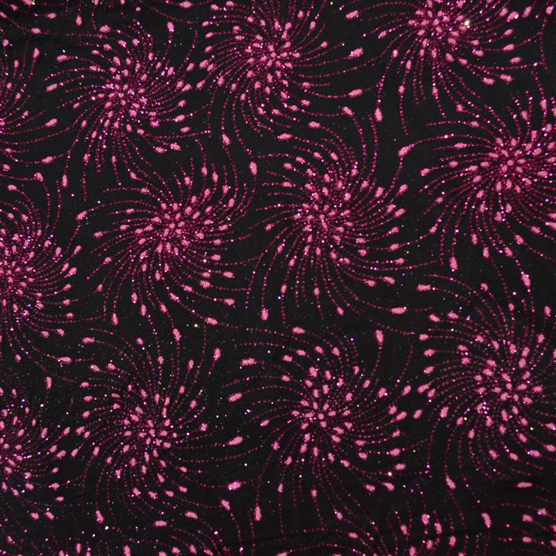 Tule fantasia Glitter preto rosa - Ribes y Casals