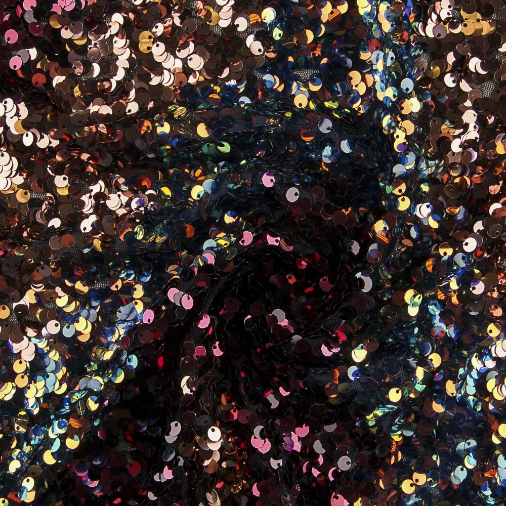 Tule Lantejoulas Chevron Multicor - Ribes y Casals