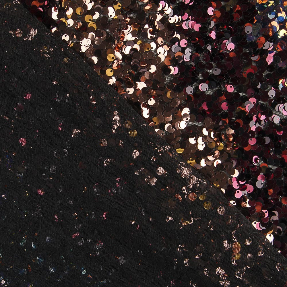 Tule Lantejoulas Chevron Multicor - Ribes y Casals