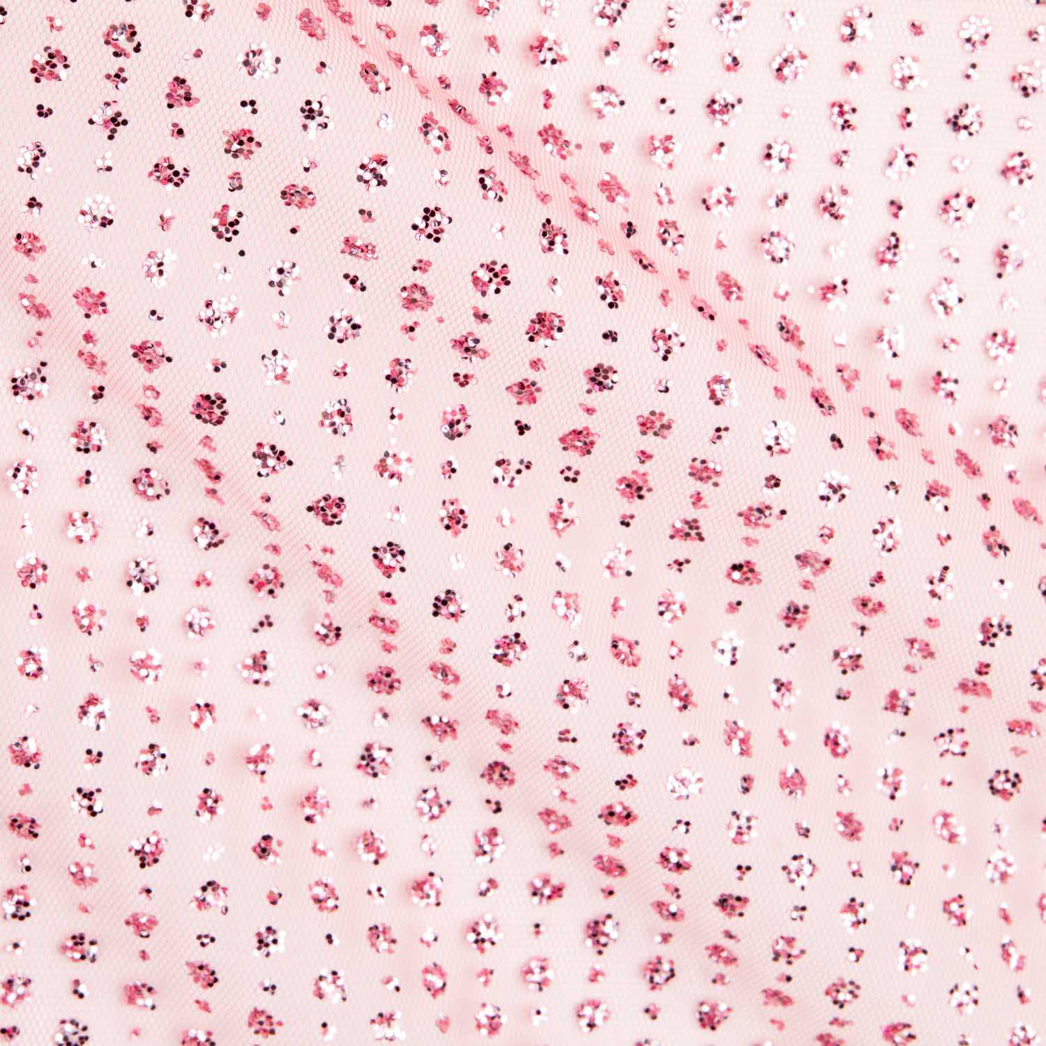 Tule De Lantejoulas Glitter Rosa  - Ribes y Casals