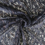 Renda com Lantejolas Marinho e Castanho - Ribes y Casals