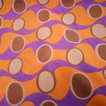 Tule Lycra Círculos e Ondas Laranja - Ribes y Casals