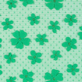 Tule Plissado Flor Verde - Ribes y Casals