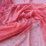 Tule Plumeti Elástico Coral - Ribes y Casals