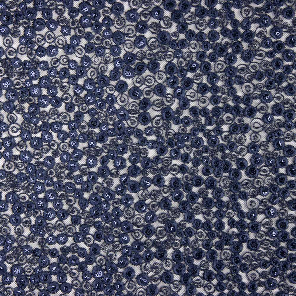 Flor Bordado Lantejoula Azul - Ribes y Casals