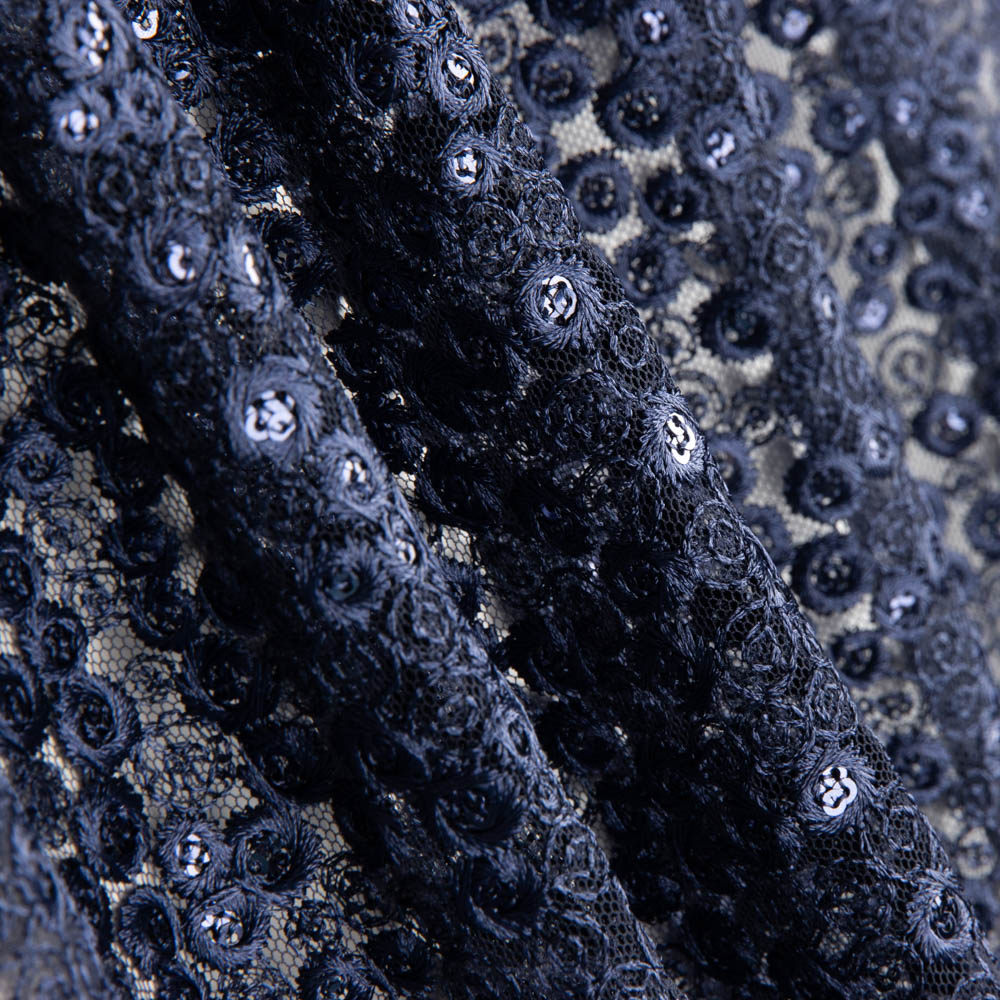 Flor Bordado Lantejoula Azul - Ribes y Casals