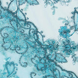 Tule Bordado Aqua - Ribes y Casals