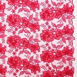 Tule Bordado Flor Fúcsia - Ribes y Casals