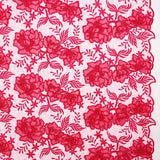 Tule Bordado Flor Fúcsia - Ribes y Casals