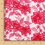 Tule Bordado Flor Fúcsia - Ribes y Casals