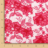 Tule Bordado Flor Fúcsia - Ribes y Casals