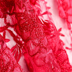 Tule Bordado Flor Fúcsia - Ribes y Casals