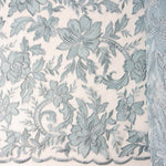 Tule Bordado Flor Porcelana - Ribes y Casals