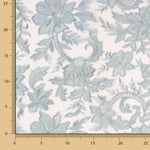 Tule Bordado Flor Porcelana - Ribes y Casals